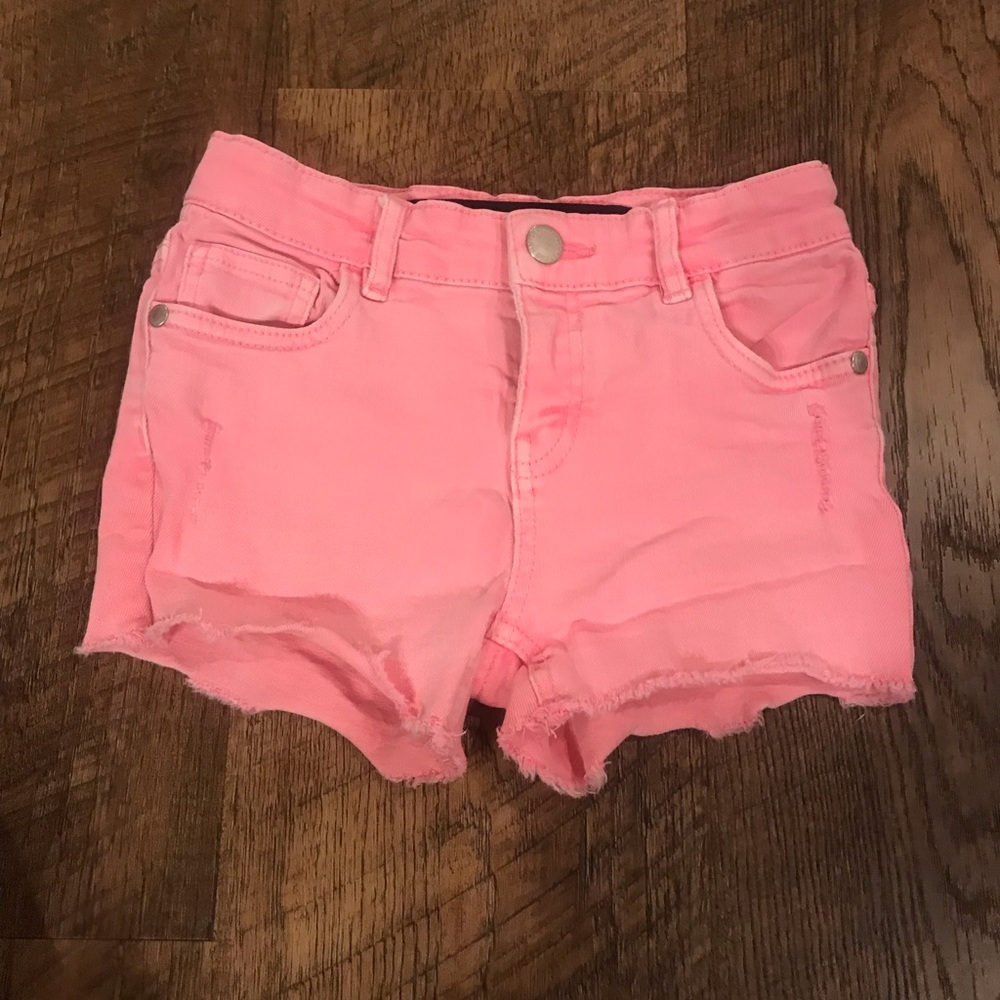 Cotton on kids neon pink denim shorts 7yrs
